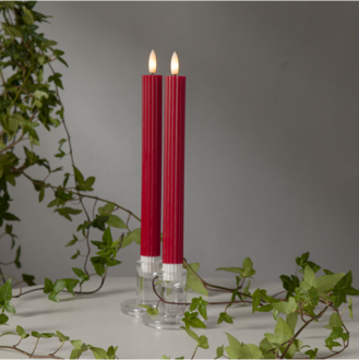 LED Dinner Candle 2 pack Flamme Stripe