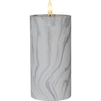 LED Pillar Candle Flamme Marble