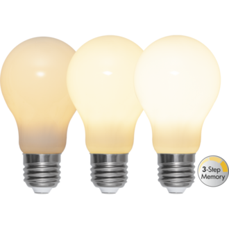 LED Lamp E27 A60 Opaque Filament RA90 3-step memory