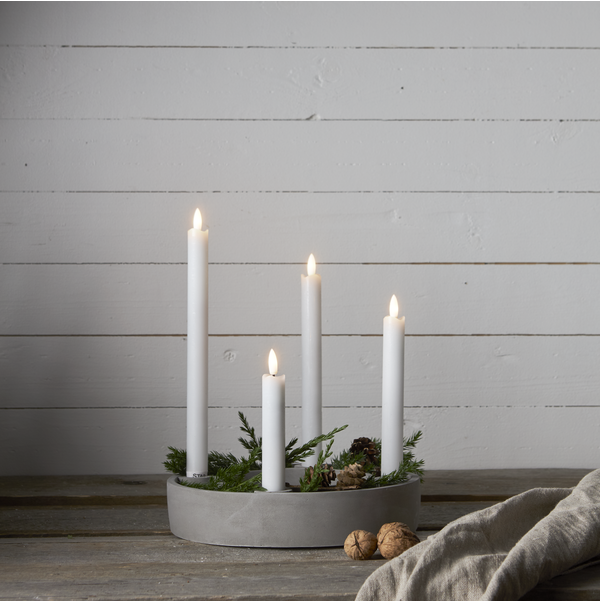 LED Dinner Candle 4 pack Flamme Rustic