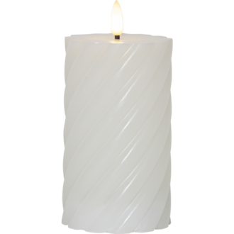 LED Pillar Candle Flamme Swirl