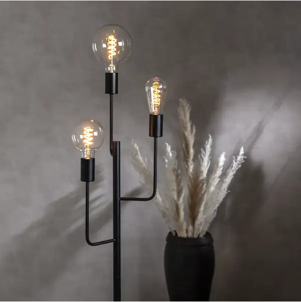 LED-lampa E27 Glob 95 DecoSpiral Clear 3step memo