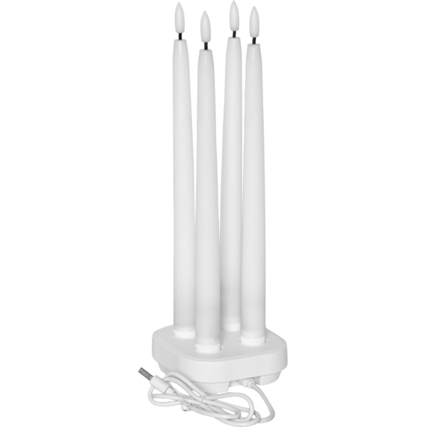 LED Dinner Candle 4 pack Flamme Charge