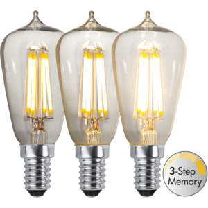 LED Lamp E14 ST38 Clear 3-step Memory